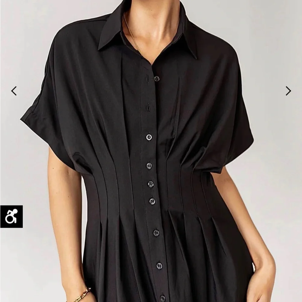 Bohme Black Collins Button-Down Dress - Picture 2 of 3